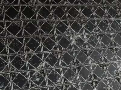 Art Deco Obsidian Diamond Panels PBR Seamless Texture