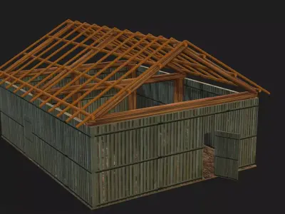 tsev hmoob  hmong house 3D model