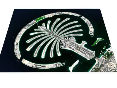 The Palm Jumeirah Island Dubai 3D model