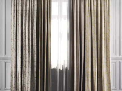 Curtain Set 16 3D model