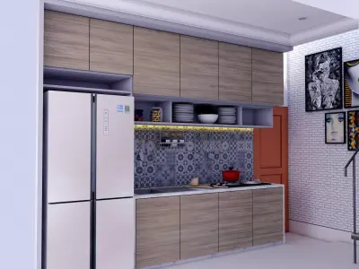 interior design kitchen 3D model