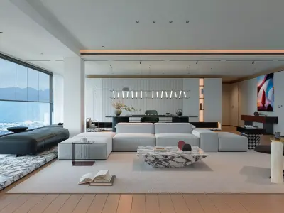 Interior scene living room 11 3D model