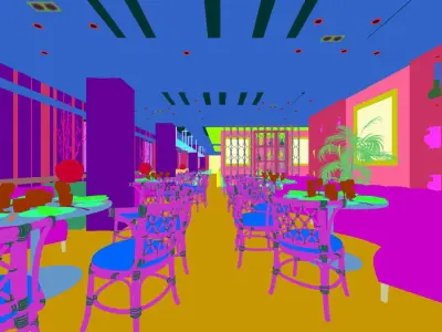 Business Restaurant - Coffee - Banquet  206 3D model