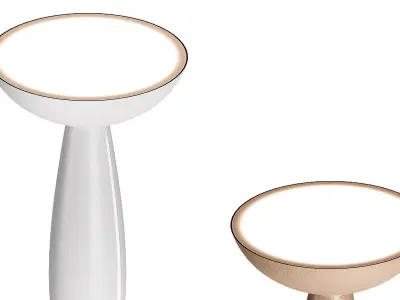 Haos Natural 2020 01 Plaster Floor Lamp 3D model