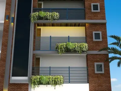 FREE building elevation Free low-poly 3D model