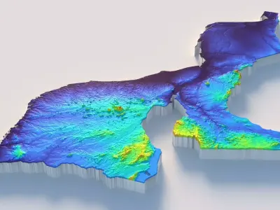 Mozambique Terrain Country 3D model