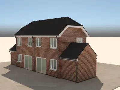 Semi Detached House 3D model