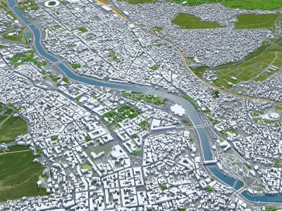 Tbilisi Capital of Georgia Low-poly 3D model