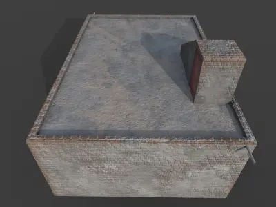 Concrete House 2 Low-poly 3D model