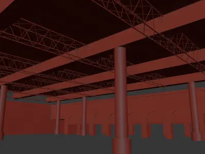 Kazansky Railway station Moscow Low-poly 3D model