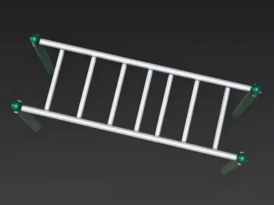 Jungle Gym Classic Monkey Bars 3D Model Low-poly 3D model