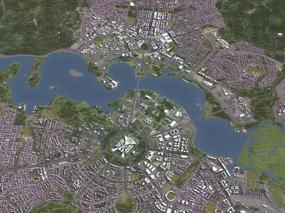 Canberra - 3D City Topography Terrain 3D Model Pack