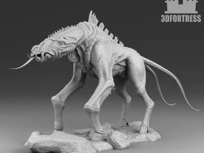 Alien horse 3D print model