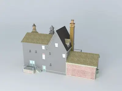 Villa with Garage Free 3D model