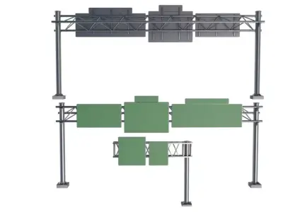 Highway Sign Collection 3D model