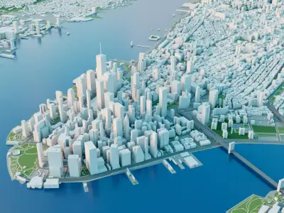 Simple  Optimized New York City 3D model