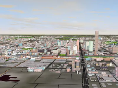 Beijing City  Low-poly 3D model
