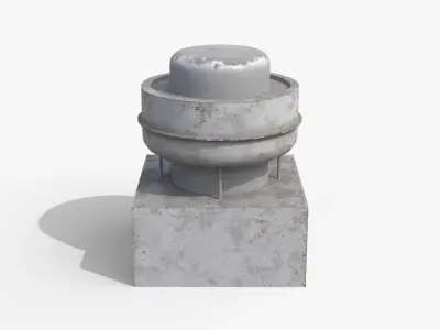 Roof Air Conditioner Ventilation Low-poly 3D model