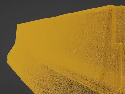 High-Poly Scanned Concrete Barrier 3D model