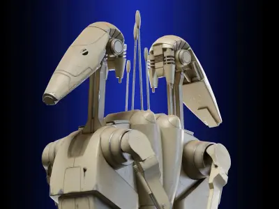B1 Battle Droid Low-poly 3D model