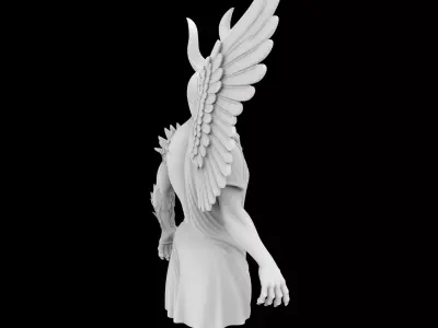 Angel And Demon Dual Statue 3D Print Model 3D print model