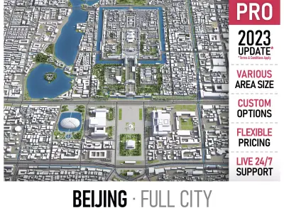 Beijing Low-poly 3D model