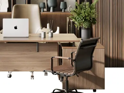 Boss Desk - Office Furniture 51 3D model