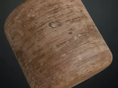 Stylized Viking Spike Palisade Wood PBR Seamless Texture