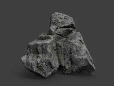 Cliff Rock 4-7 Low-poly 3D model