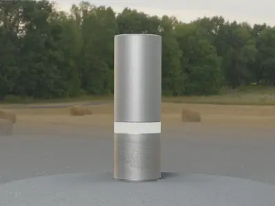 Low-Poly Basic Light Column 5 - Street Light Set-9 Low-poly 3D model