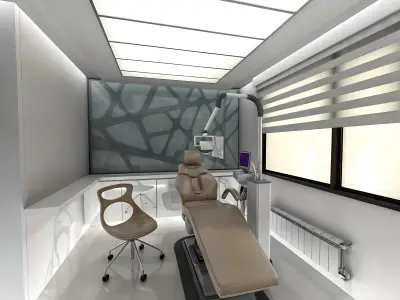 Dental clinic design Low-poly 3D model