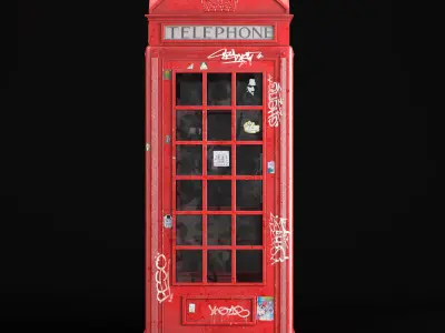 London Telephone Booth 3D model