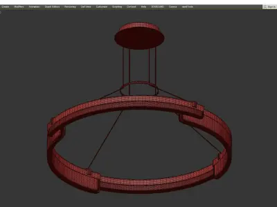 Aura Chandelier Low-poly 3D model