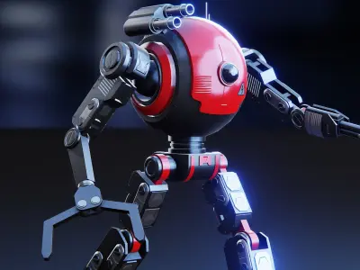 Sci-Fi Combat Robot  3D model