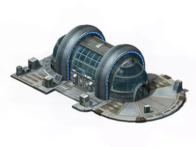 Spacecraft - small ground construction 07 3D model