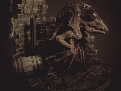 Dioramas - 15 modular figurine bases environment kits 3D model