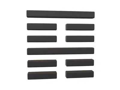 I Ching Hexagrams 52 gen v1 001 Low-poly 3D model