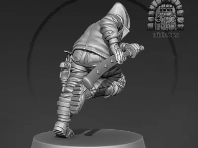 Cyber samurai 3D print model