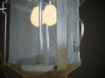 Indian gasoline lantern Low-poly 3D model