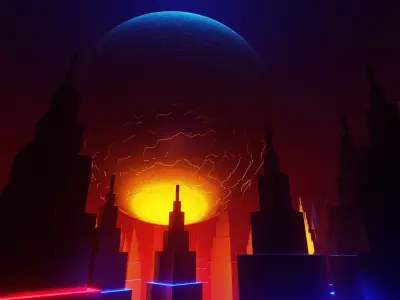 futuristic backgrounds  3D Model Pack