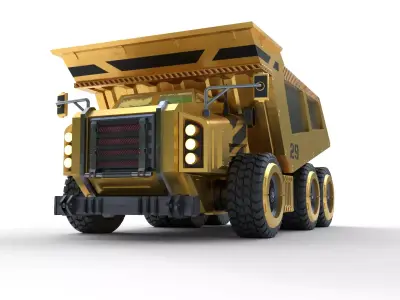 Concept Haul Truck Low-poly 3D model