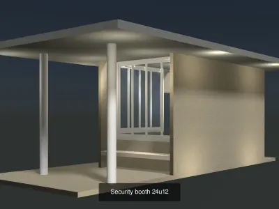 Security booth 3D Model Pack