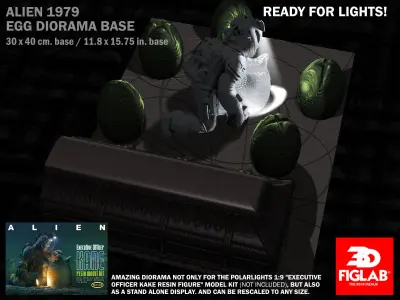 ALIEN EGGS BASE DIORAMA 3D model