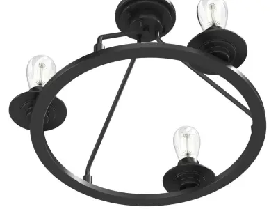 Progress lighting Debut Collection Three Light Semi-Flush   3D model