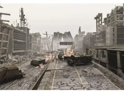 Apocalypse style street 3D model