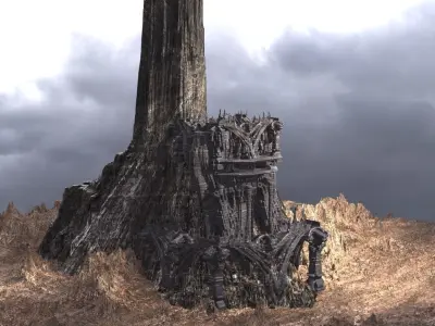 Desert Arrakis Sand Gorge 3D model