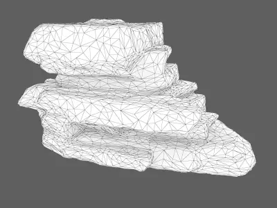 Low poly Big Rock Formation Pack 200928 - Limestone Low-poly 3D model