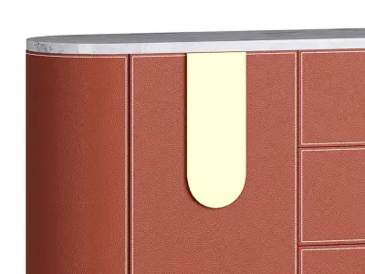 Modern Metal Sideboard Credenza 3D model