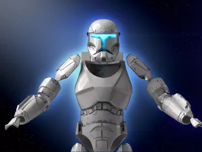 Clone Commando Gregor Armor helmet Clone Wars Star Wars  3D print model