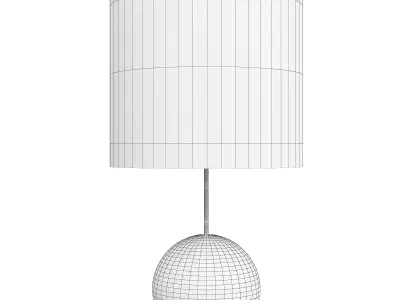 STAND DRUM SHADE TABLE LAMP Low-poly 3D model